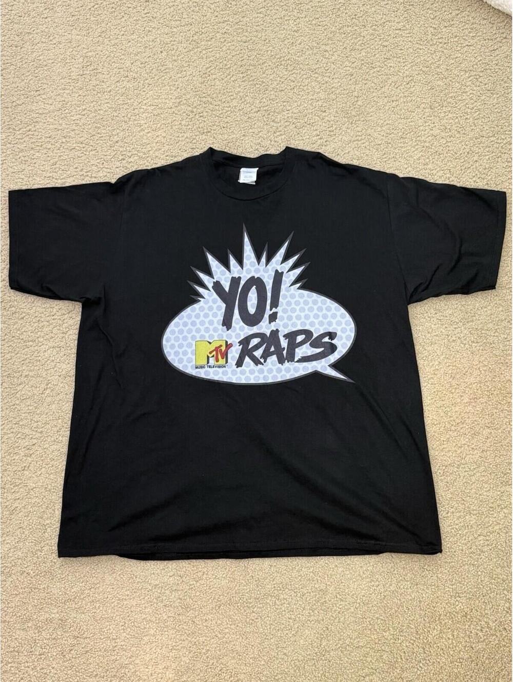 Yo MTV Raps Black Graphic T Shirt 2XL Port & Company